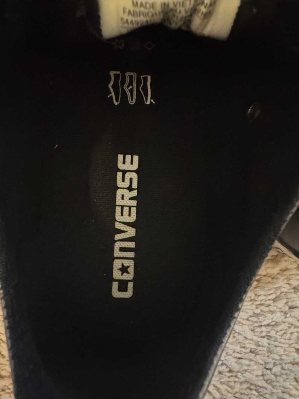 Converse Low-Top Sneakers in Black and White - Picture 2 of 7